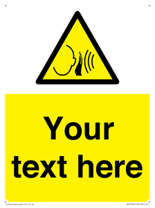 Custom warning sudden loud noise